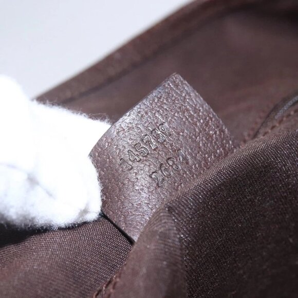 GUCCI GG Canvas Web Sherry Line Tote Bag Beige Gold - Picture 15 of 16